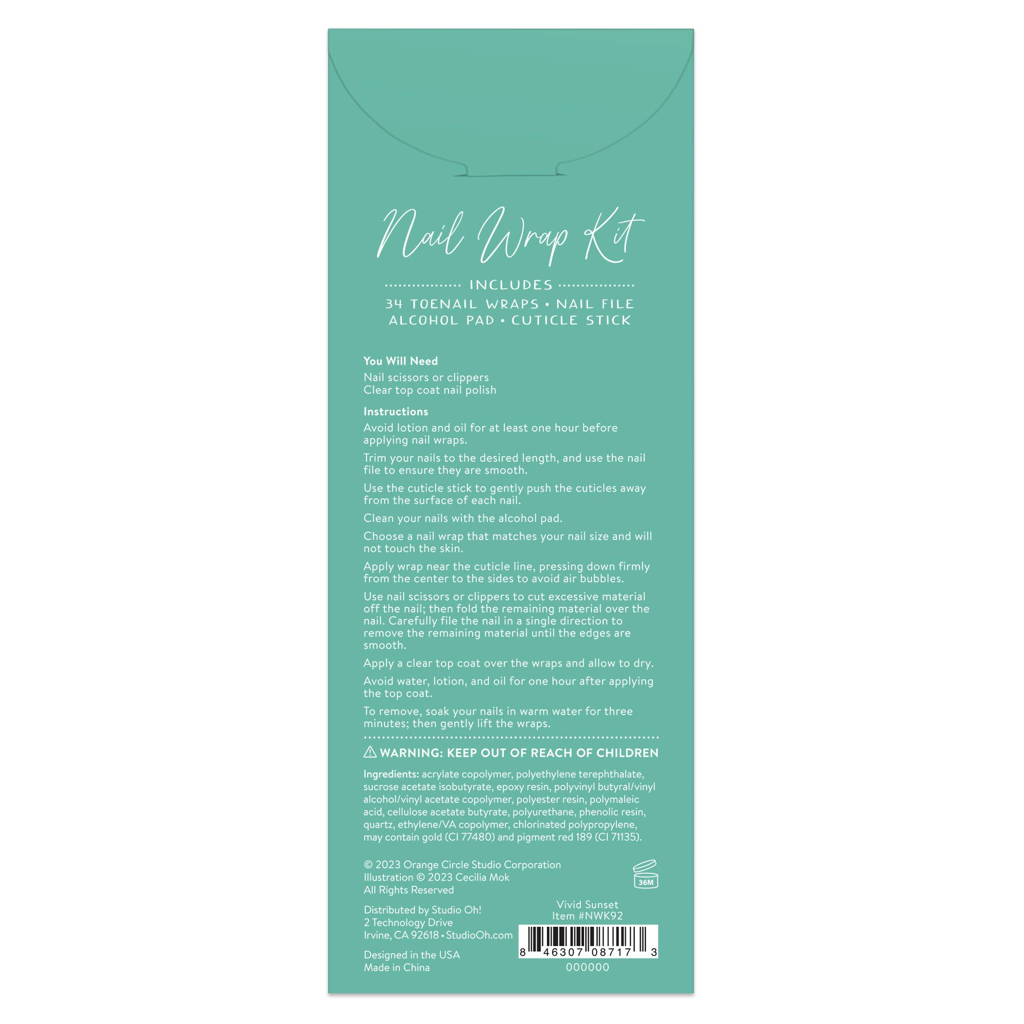 Vivid Sunset Pedi Nail Wrap Kit - DIGS