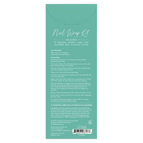 Vivid Sunset Pedi Nail Wrap Kit - DIGS