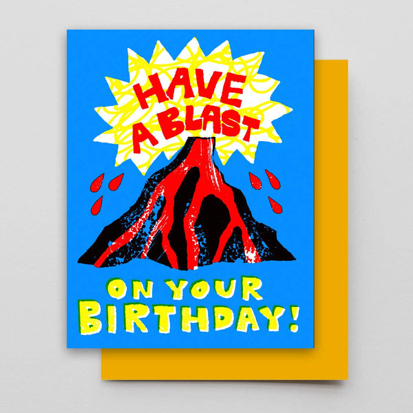 Volcano Blast Birthday Card - DIGS