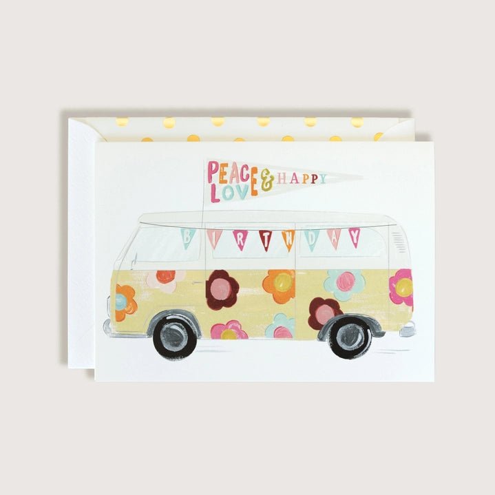 VW Peace & Love Birthday Card - DIGS