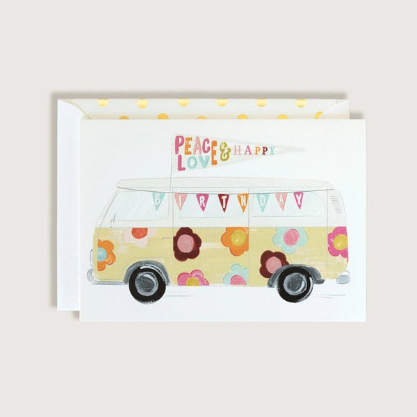 VW Peace & Love Birthday Card - DIGS