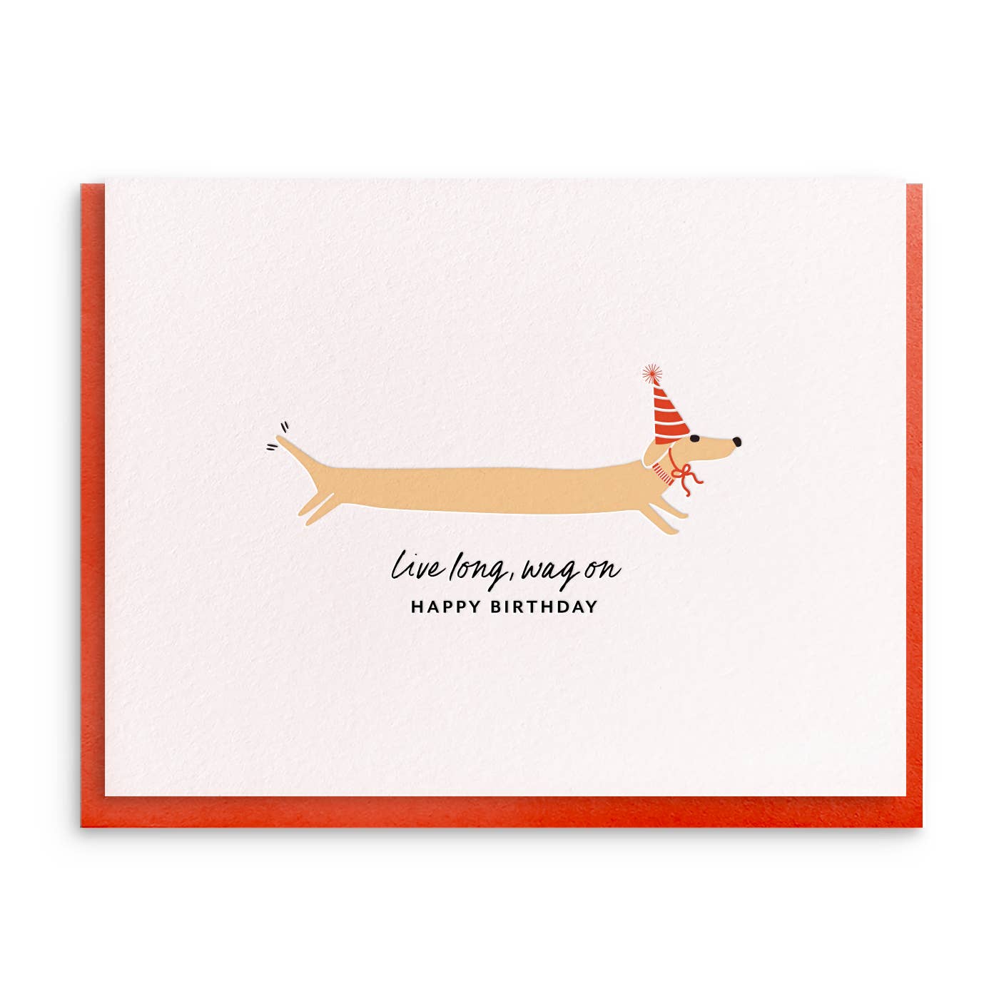 Wag On Letterpress Dog Birthday Card - DIGS