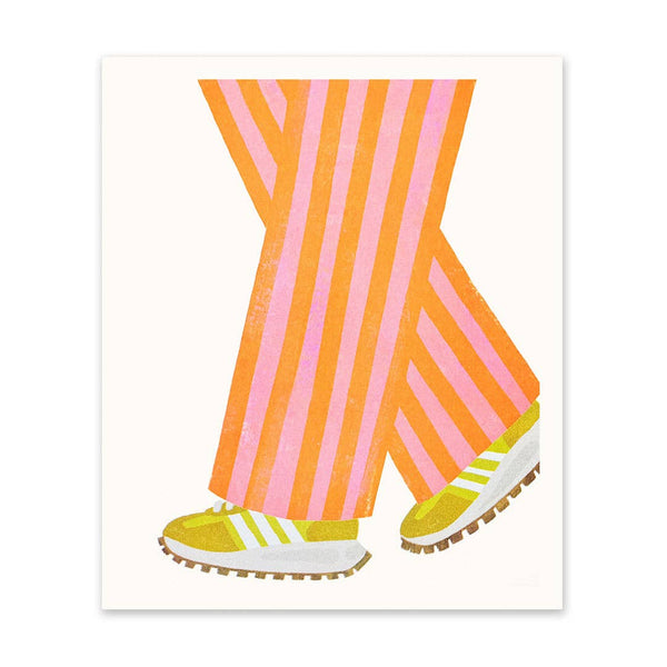 Walking Stripes Art Print - DIGS