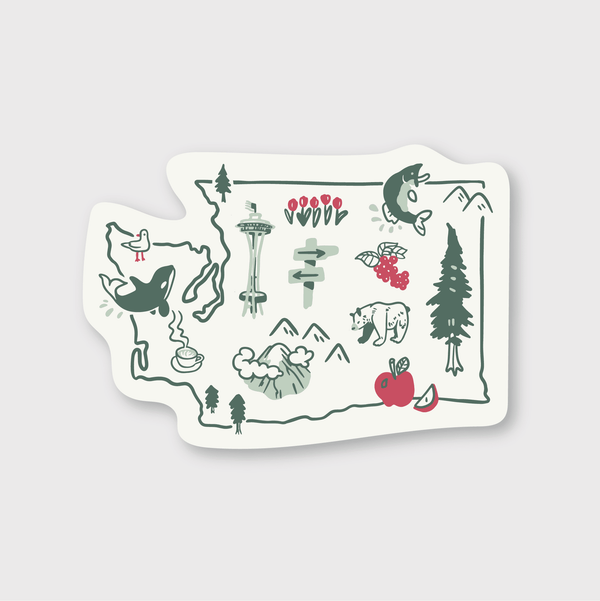 Washington Icons Sticker - DIGS