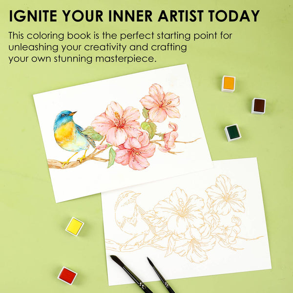 Watercolor Coloring Book: Floral - DIGS