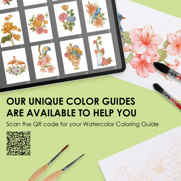 Watercolor Coloring Book: Floral - DIGS