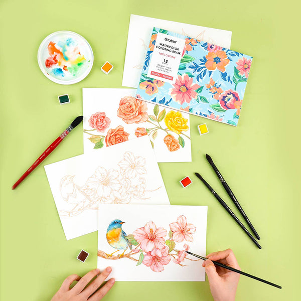 Watercolor Coloring Book: Floral - DIGS