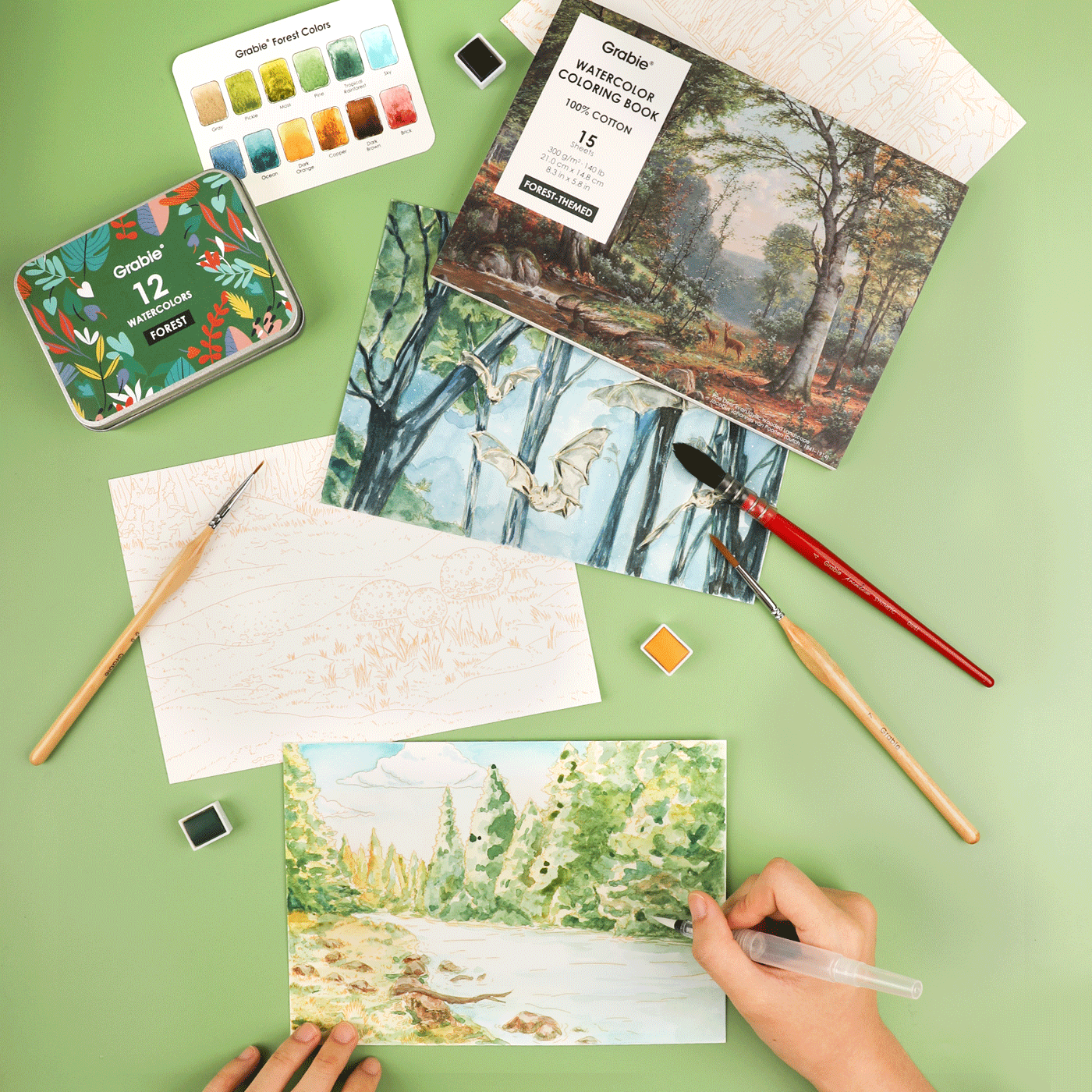 Watercolor Coloring Book: Forest - DIGS