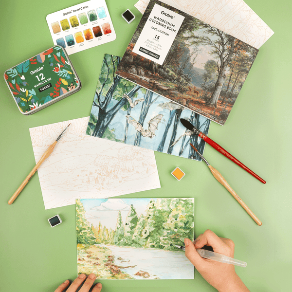 Watercolor Coloring Book: Forest - DIGS