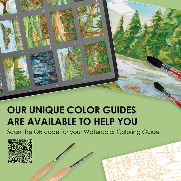 Watercolor Coloring Book: Forest - DIGS