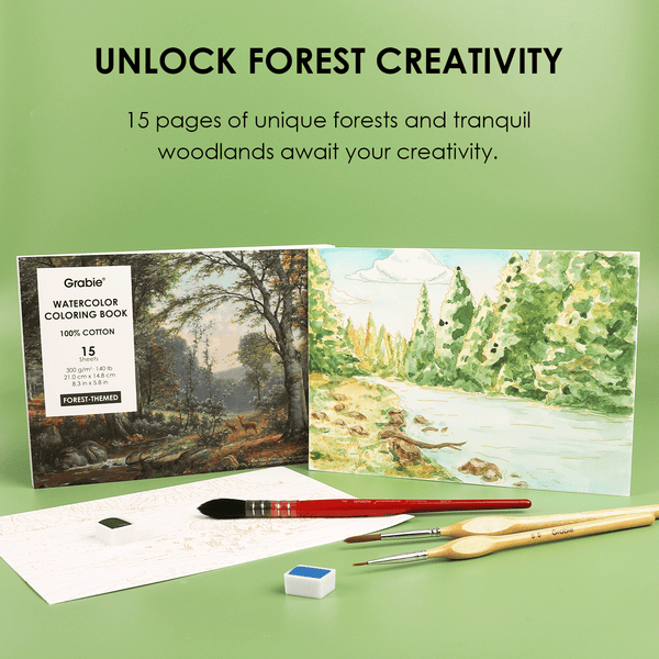 Watercolor Coloring Book: Forest - DIGS