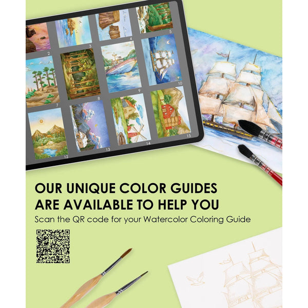 Watercolor Coloring Book: Landscape - DIGS