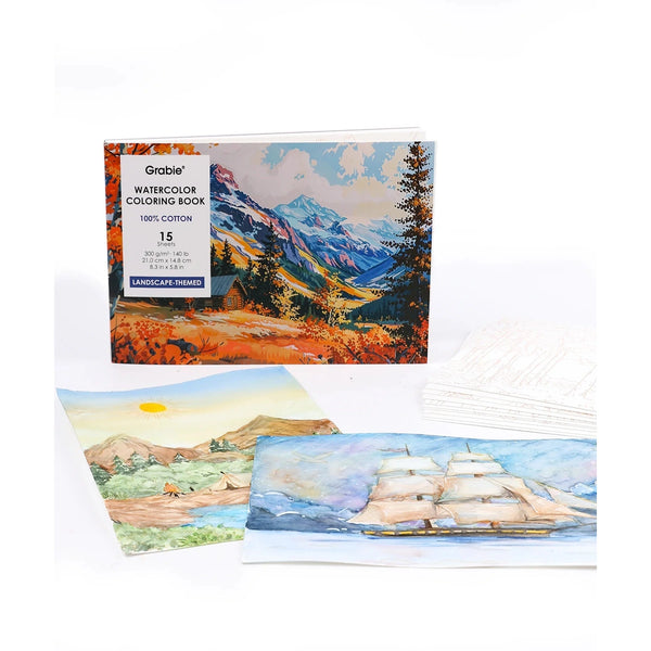 Watercolor Coloring Book: Landscape - DIGS