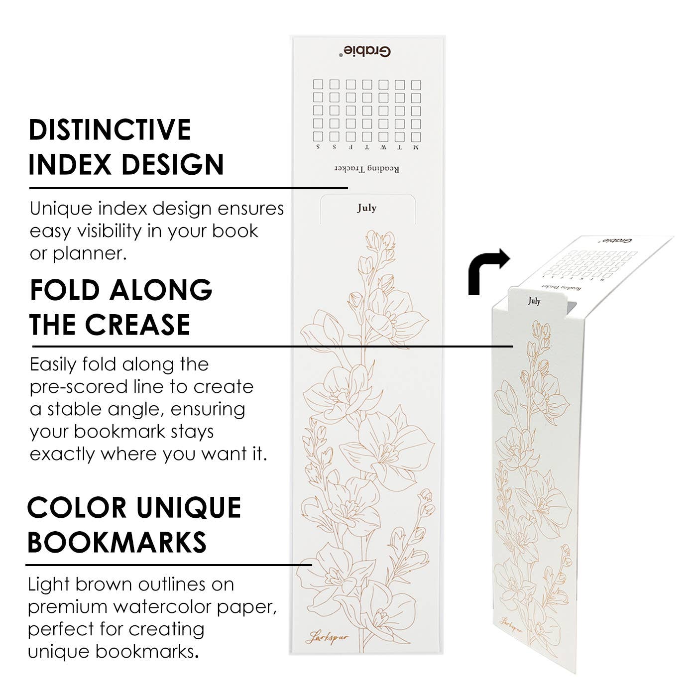 Watercolor Coloring Bookmarks - DIGS