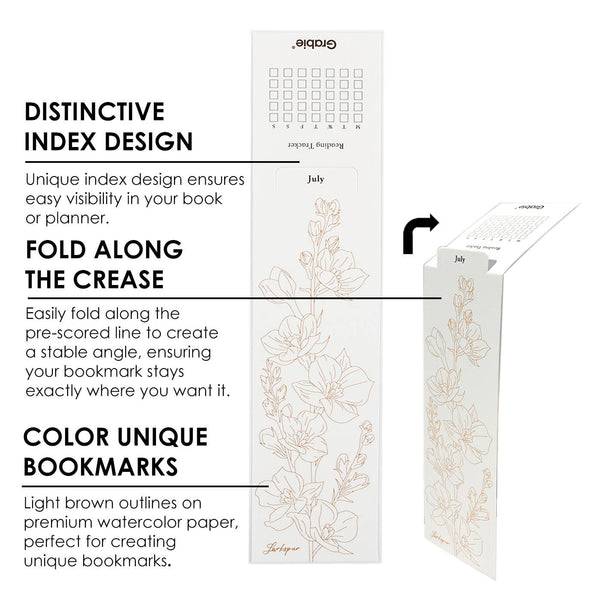 Watercolor Coloring Bookmarks - DIGS