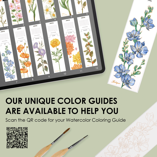 Watercolor Coloring Bookmarks - DIGS