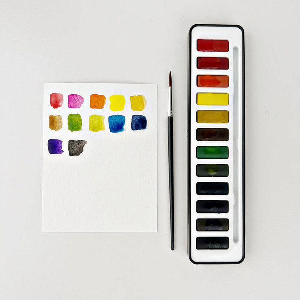 Watercolor Paint Set with Brush - DIGS