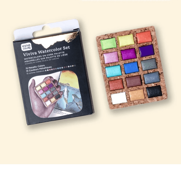 Watercolor Pans - Metallic - 15 Colors - DIGS