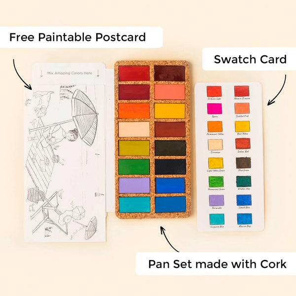 Watercolor Pans - Spring - 16 Colors - DIGS