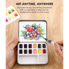 Watercolor Pocket Set of 12 with Brush: Floral Colors - DIGS