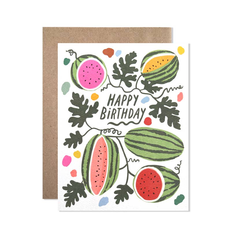 Watermelons Birthday Card - DIGS