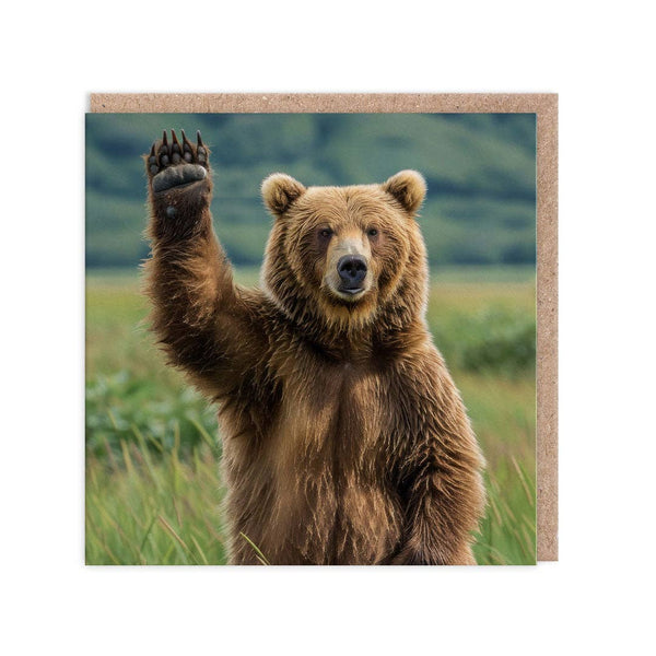 Waving Bear Card - DIGS