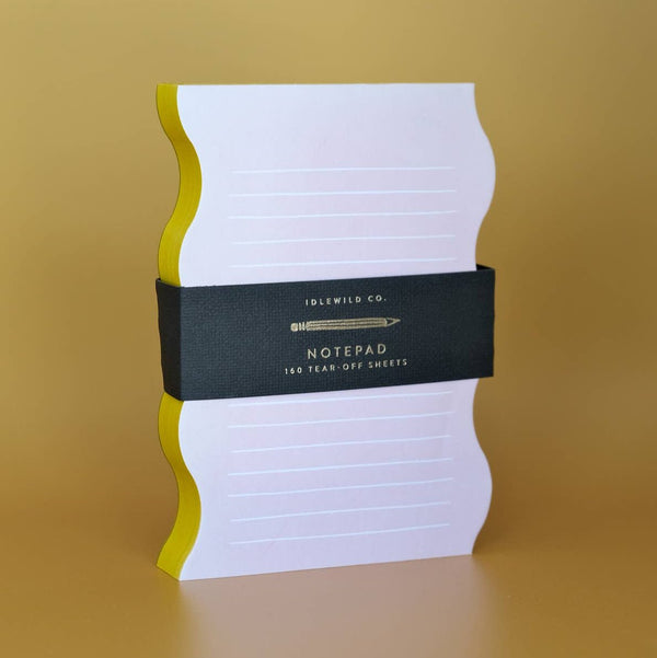 Wavy Shaped Lined Notepad - DIGS