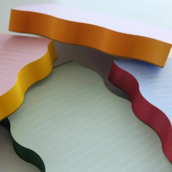 Wavy Shaped Lined Notepad - DIGS