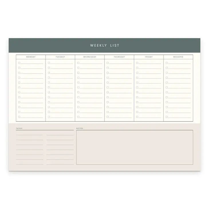 Weekly List Desk Pad - DIGS