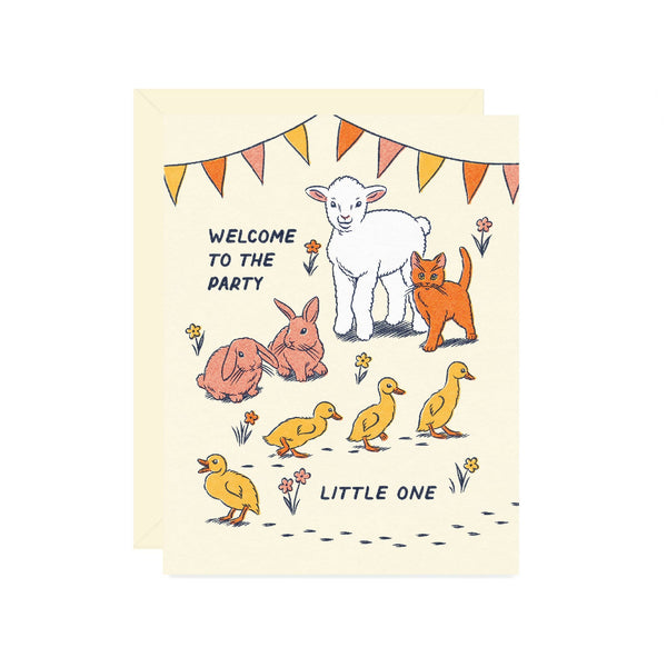Welcome Baby Animals Card - DIGS