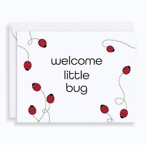 Welcome Little Bug Baby Card - DIGS