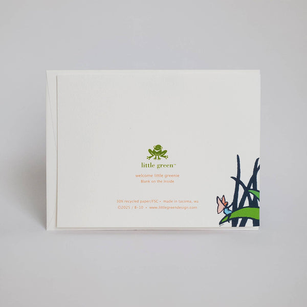 Welcome Little Greenie Baby Card - DIGS