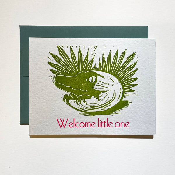Welcome Little One Linocut Card - DIGS