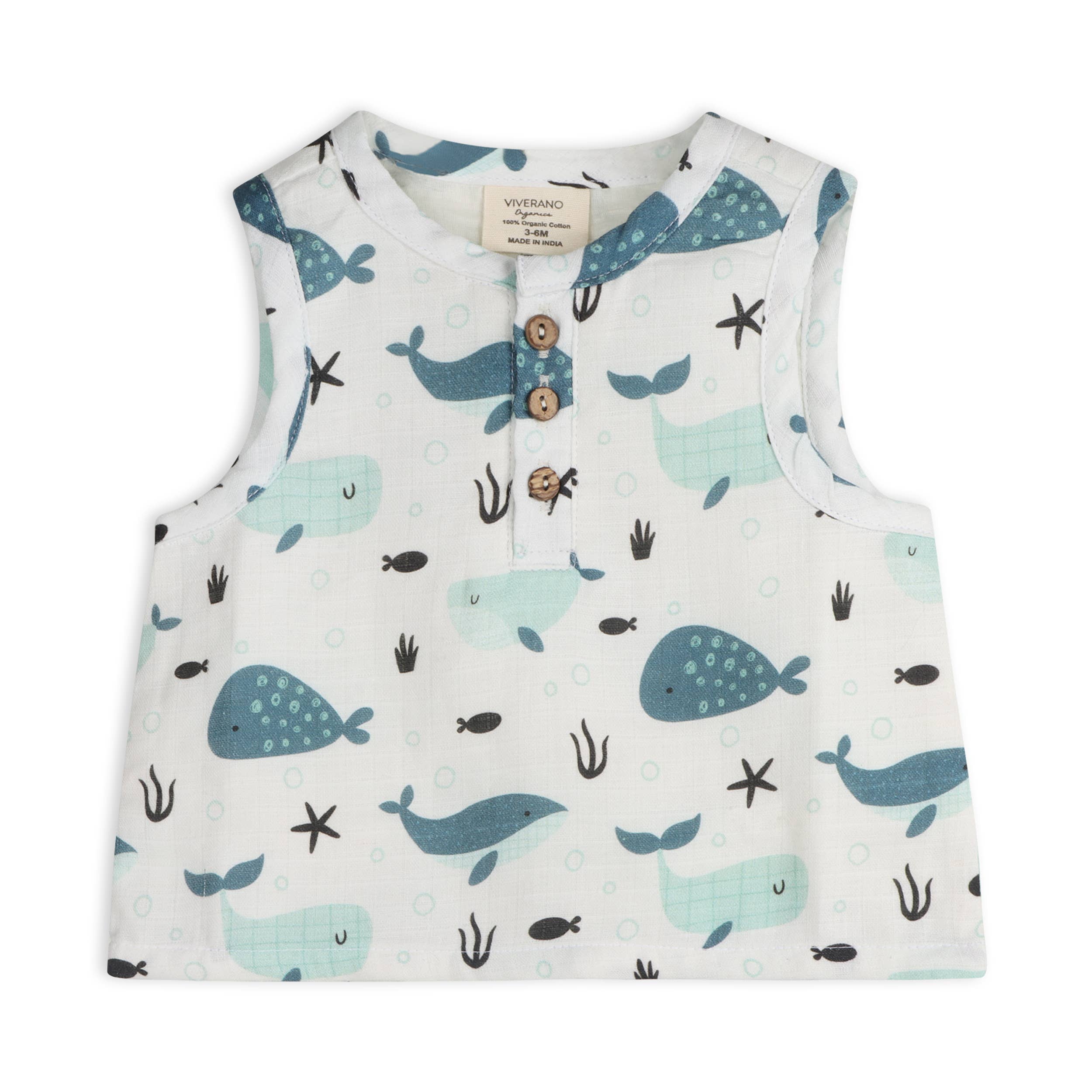 Whales Top + Shorts Baby Set - DIGS