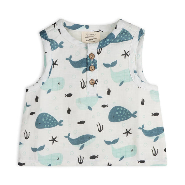 Whales Top + Shorts Baby Set - DIGS
