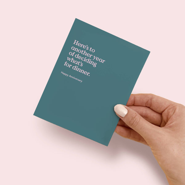 What's for Dinner Anniversary Card - DIGS