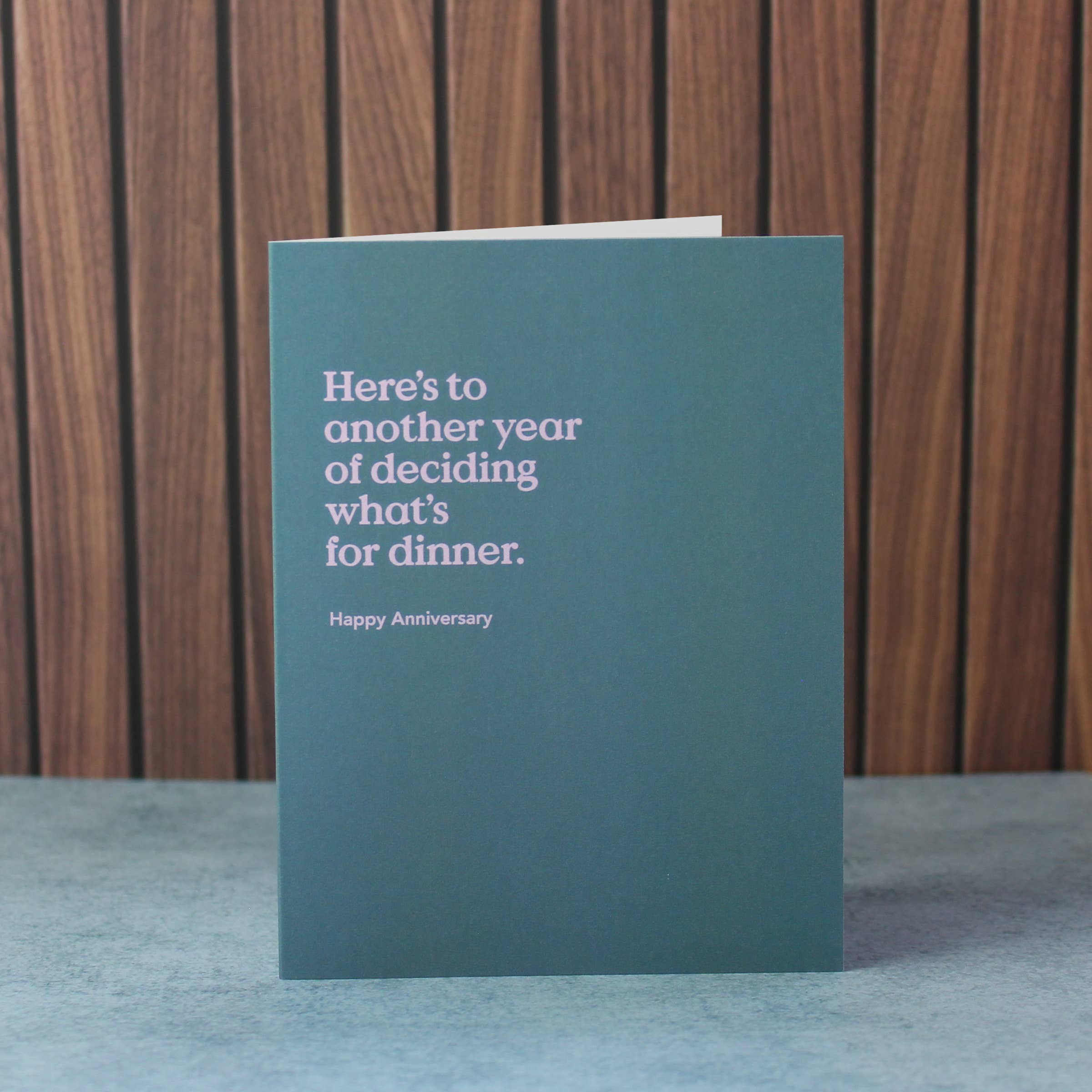 What's for Dinner Anniversary Card - DIGS