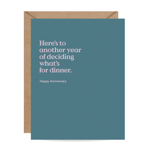 What's for Dinner Anniversary Card - DIGS