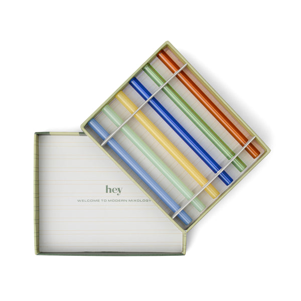 Whistler Colored Glass Straws, Set Of 6 - DIGS