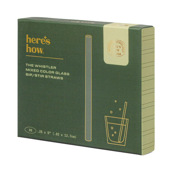 Whistler Colored Glass Straws, Set Of 6 - DIGS