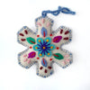 White Snowflake Embroidered Ornament - DIGS