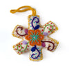 White Snowflake Embroidered Ornament - DIGS