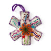 White Snowflake Embroidered Ornament - DIGS