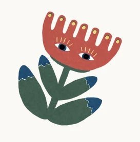 Wide Eyes Flower Sticker - DIGS