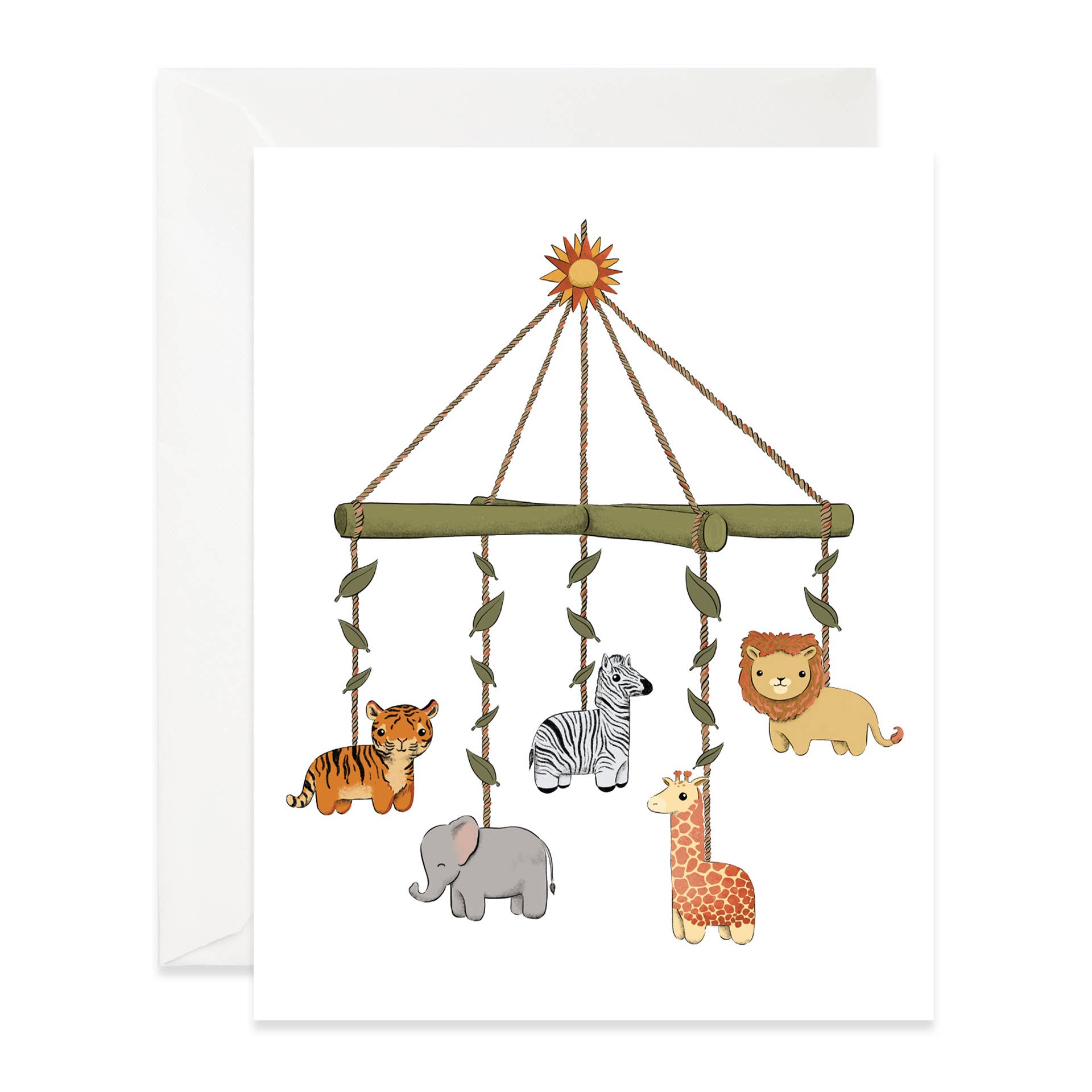 Wild Animals Mobile Baby Card - DIGS