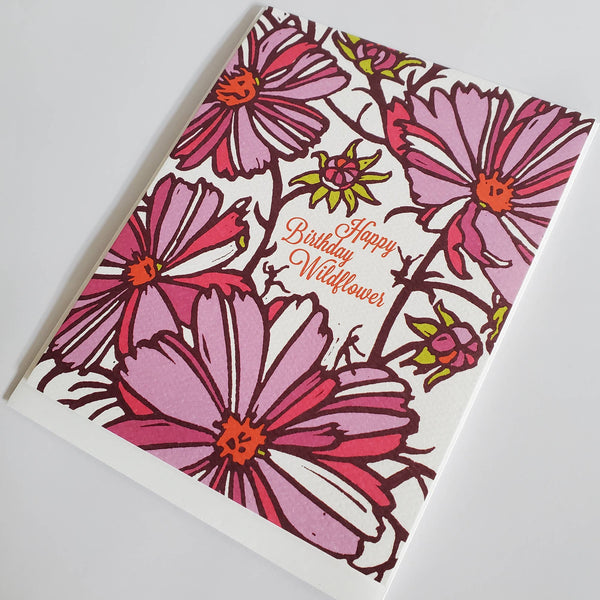 Wildflower Happy Birthday Card - DIGS