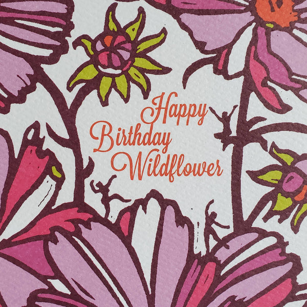 Wildflower Happy Birthday Card - DIGS
