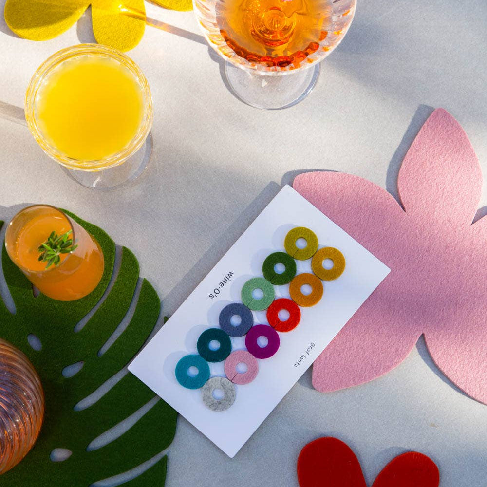 Wine - O's Merino Wool Felt Wine Markers: Paradise - DIGS