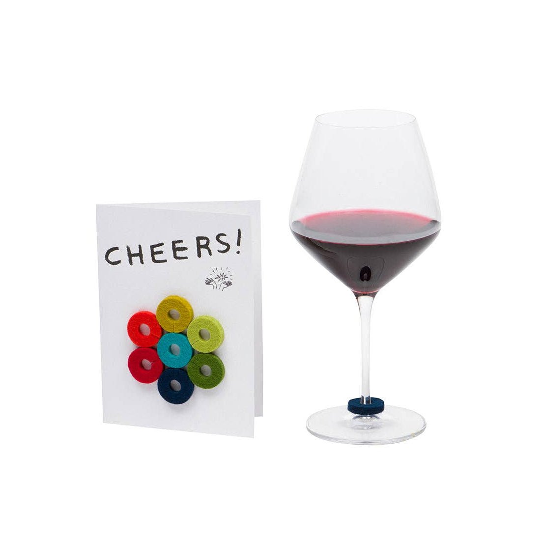 Wine - Ote's Merino Wool Felt Wine Markers: Cheers - DIGS
