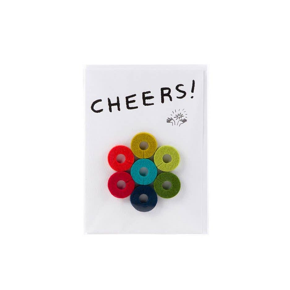 Wine - Ote's Merino Wool Felt Wine Markers: Cheers - DIGS